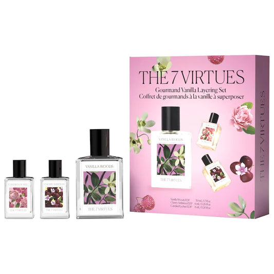 The 7 Virtues | Gourmand Vanilla Layering Perfume Set with Cherry & Lychee
