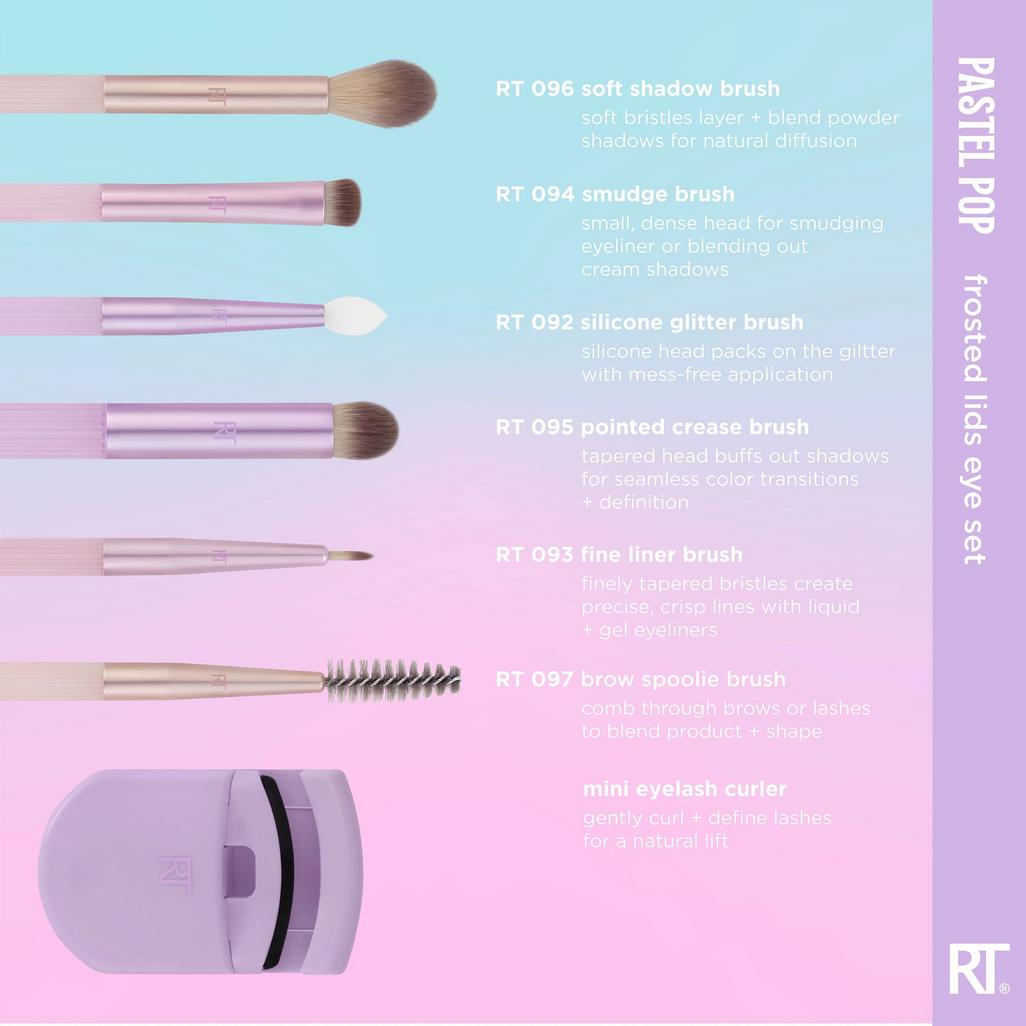 Real Techniques
Pastel Pop Frosted Lids Eye Makeup Brush Set
