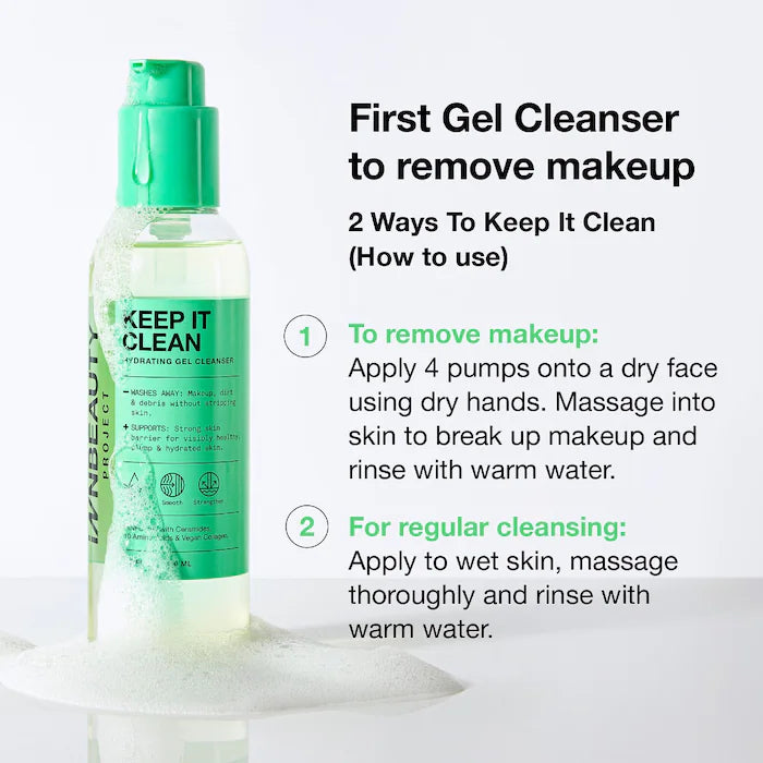 iNNBEAUTY PROJECT | Keep It Clean Hydrating Gel Cleanser with Ceramides & 10 Amino Acids