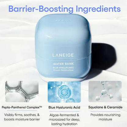 LANEIGE | Water Bank Blue Hyaluronic Cream Moisturizer for Moisture Barrier Repair