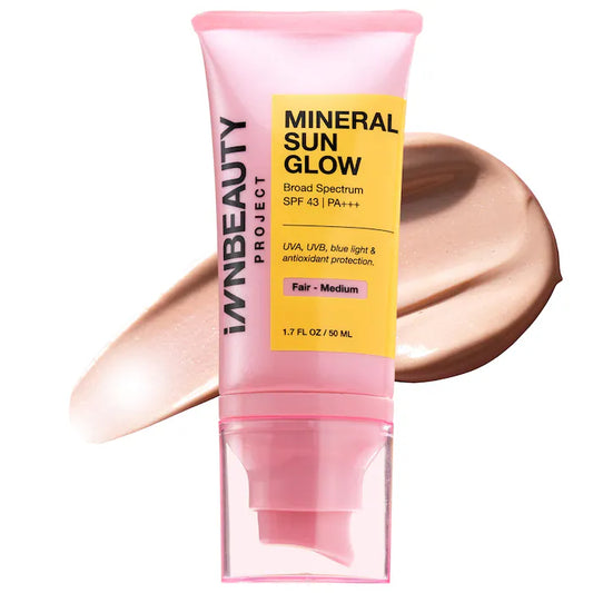 iNNBEAUTY PROJECT | Mineral Sun Glow Broad Spectrum SPF 43 PA +++ with Peptides and Vitamin C