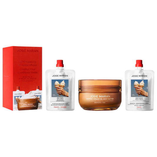JOSIE MARAN | All Wrapped Up in Vanilla Vibezzz 3-Step Hydration Ritual Body Gift Set