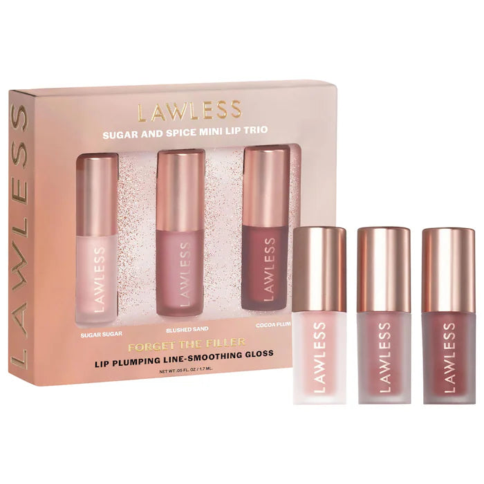 LAWLESS | Mini Forget the Filler Sugar and Spice Lip Trio Gift Set