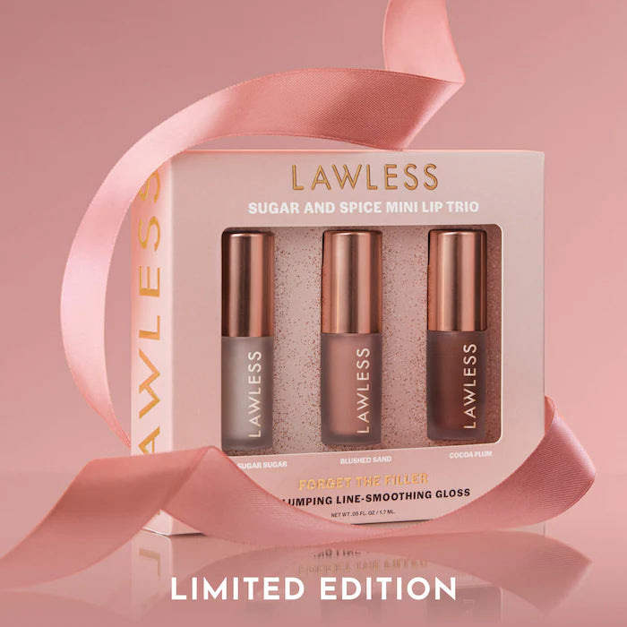 LAWLESS | Mini Forget the Filler Sugar and Spice Lip Trio Gift Set