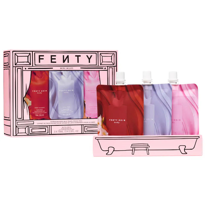 Fenty Beauty by Rihanna | Mini Milks Hydrating Body Milk Travel Pouch Trio