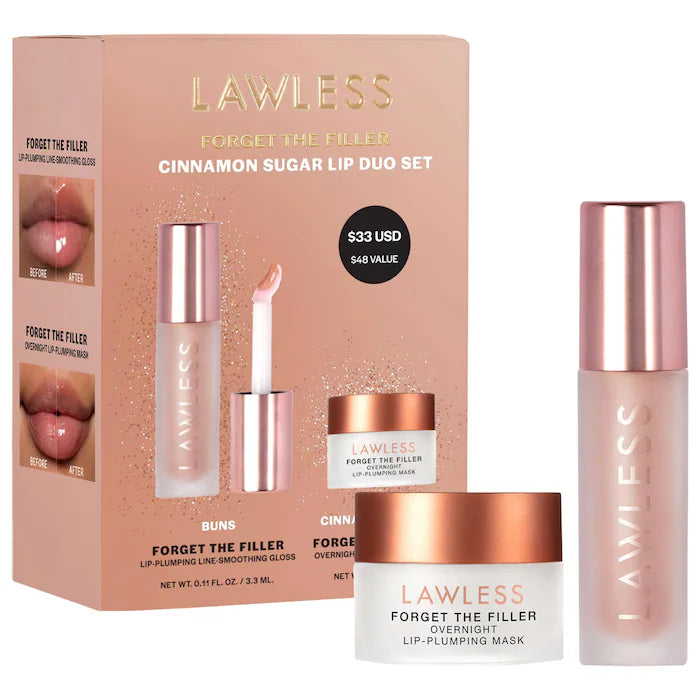 LAWLESS | Forget the Filler Cinnamon Sugar Lip Duo Gift Set