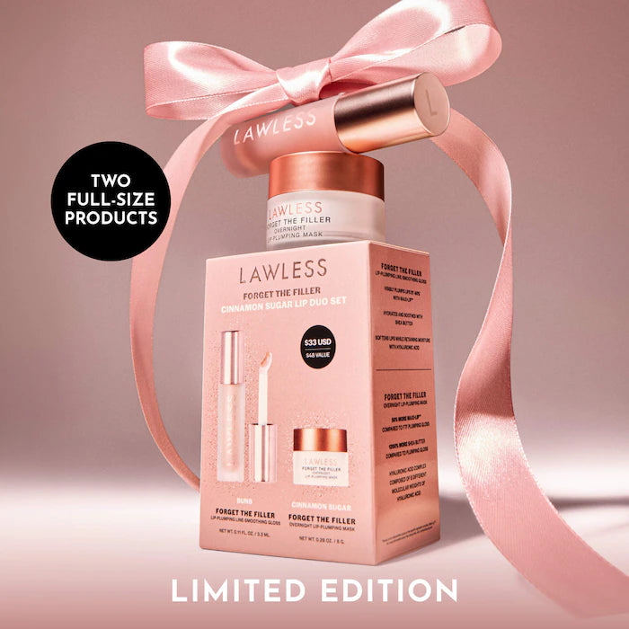 LAWLESS | Forget the Filler Cinnamon Sugar Lip Duo Gift Set