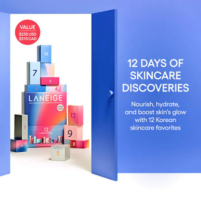 LANEIGE | 12 Days of Wonder Korean Skincare & Lip Favorites Advent Calendar