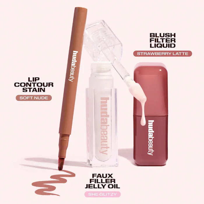 HUDA BEAUTY | Blushed Nudes Lip & Cheek Kit