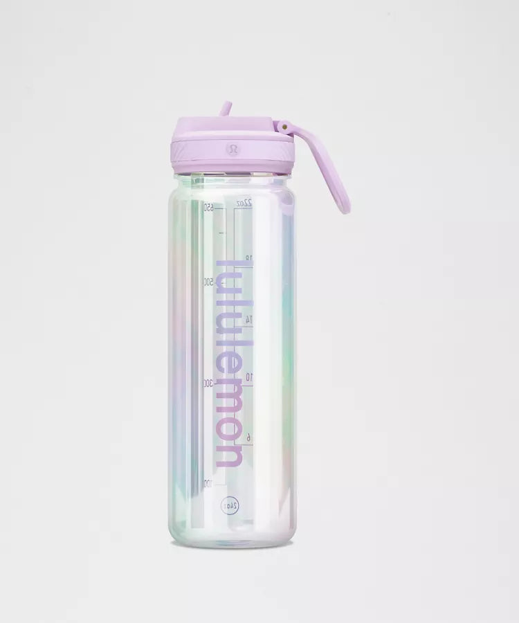 Lululemon | Back To Life Clear Bottle 24oz Straw Lid Iridescent