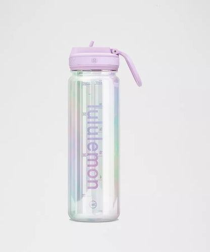 Lululemon | Back To Life Clear Bottle 24oz Straw Lid Iridescent