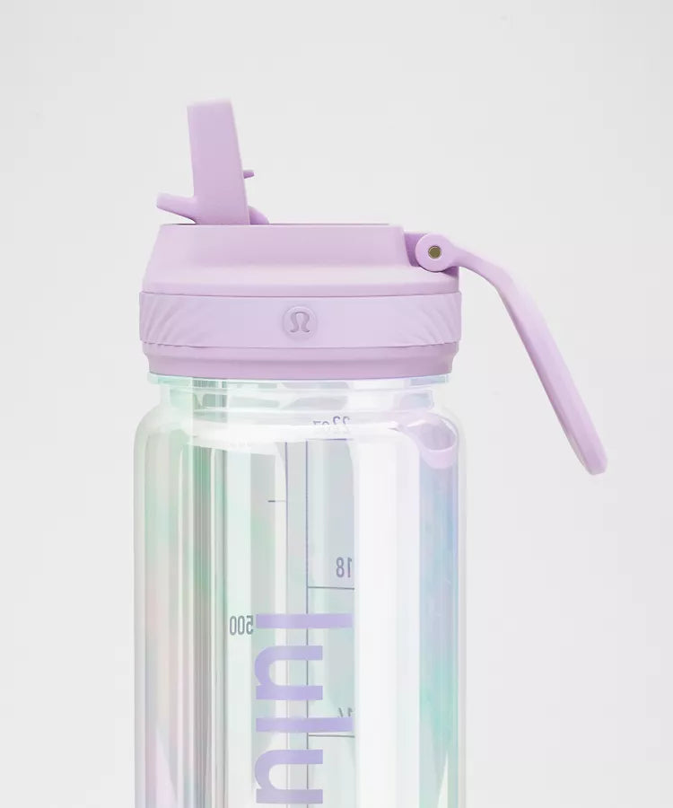 Lululemon | Back To Life Clear Bottle 24oz Straw Lid Iridescent