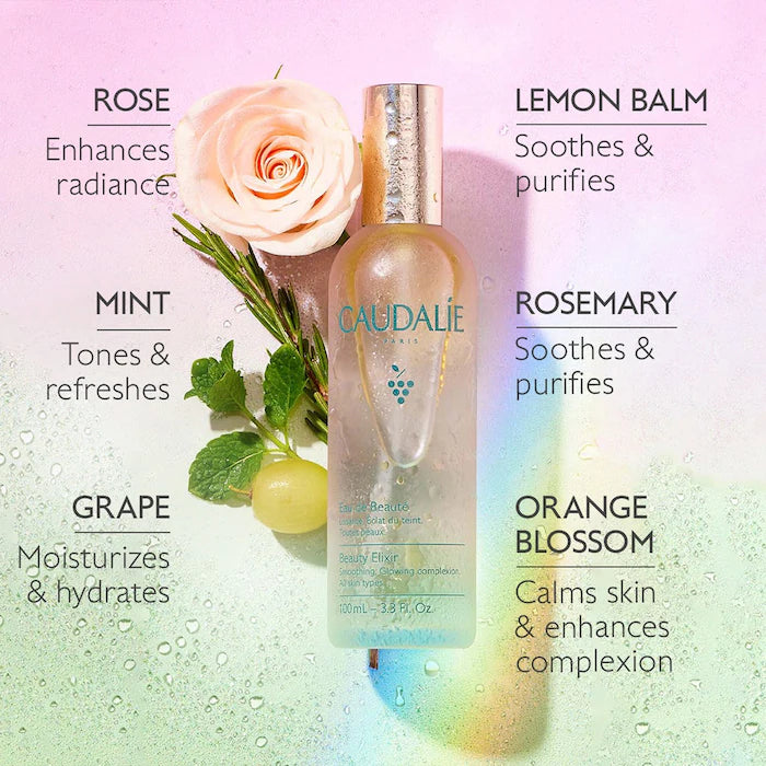 Caudalie | Beauty Elixir Prep, Set, Glow Face Mist