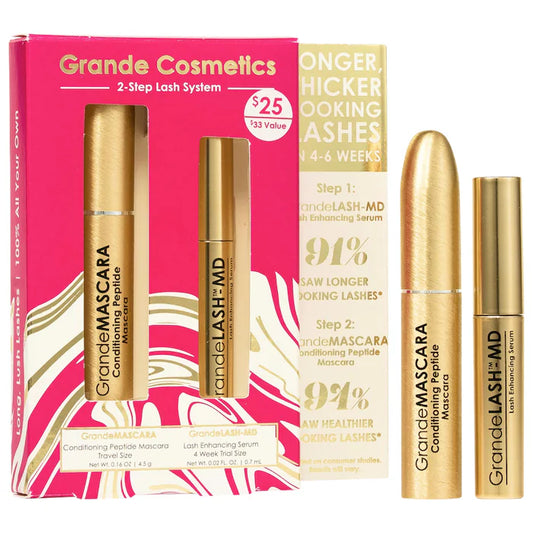 Grande Cosmetics | 2-Step Lash System Mini GrandeLASH-MD & GrandeMASCARA