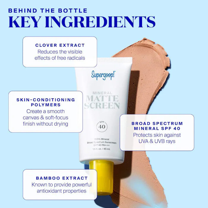 Supergoop! | 100% Mineral Mattescreen Sunscreen SPF 40