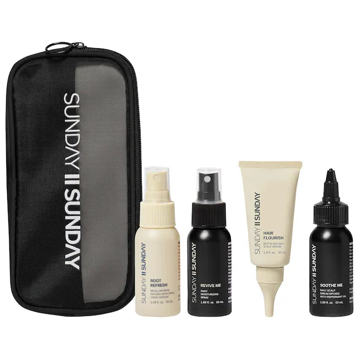 SUNDAY II SUNDAY | Minis, Post Gym Hair Kit for Travel and Workout Bags