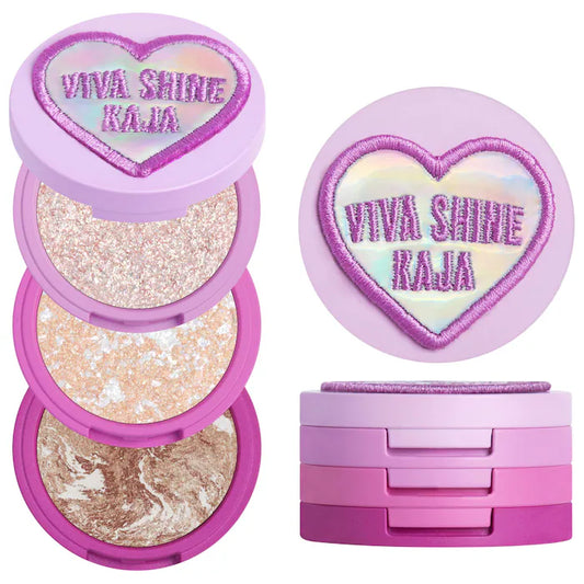 Kaja | Viva Shine Bento Highlighter + Eyeshadow Palette