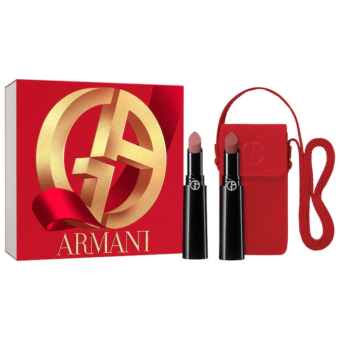 Armani Beauty | Lip Power Matte Long Lasting Lipstick Duo Holiday Set