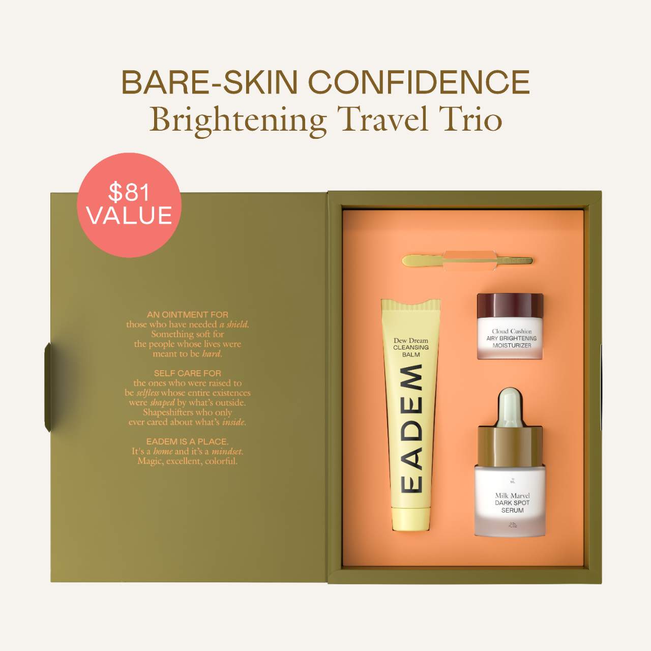EADEM | Bare-Skin Confidence Brightening Trio With Niacinamide and Vitamin C