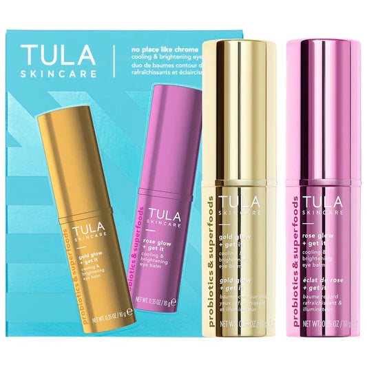 TULA Skincare | No Place Like Chrome Eye Balm Duo Set