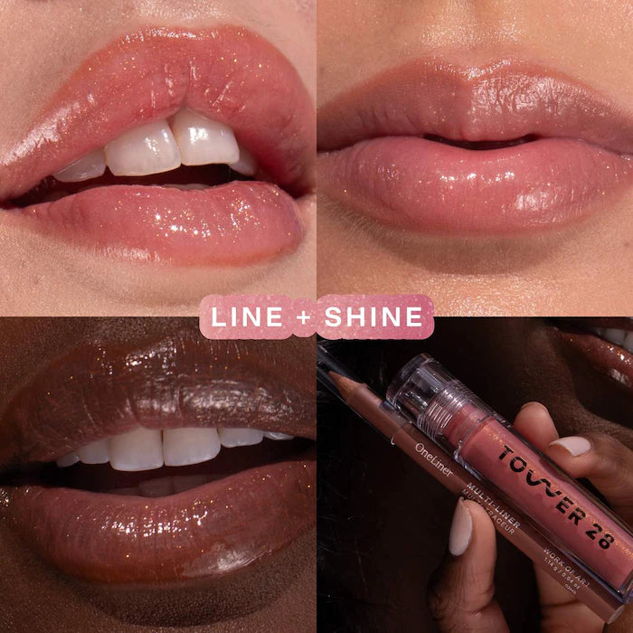 Tower 28 Beauty | Line + Shine Lip Liner and Lip Gloss Set