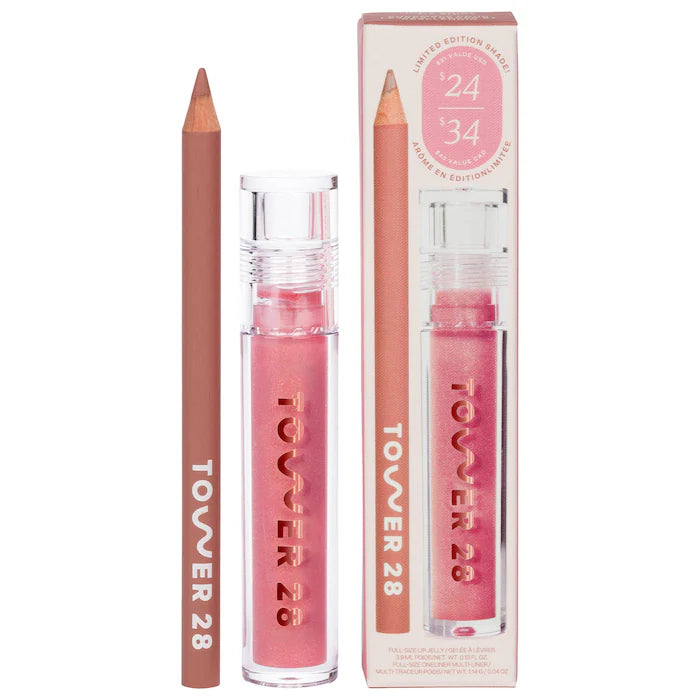 Tower 28 Beauty | Line + Shine Lip Liner and Lip Gloss Set