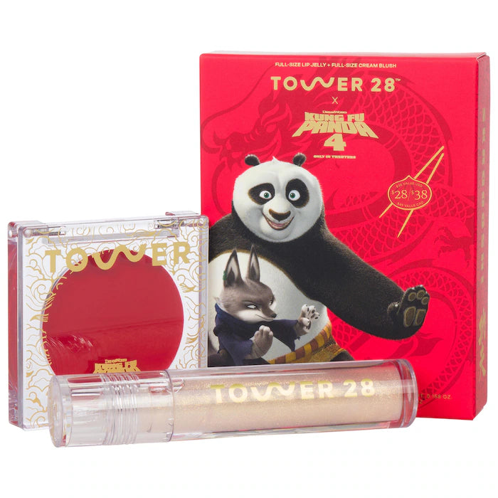 Tower 28 Beauty | Tower 28 x Kung Fu Panda 4 Cream Blush + Lip Gloss Kit