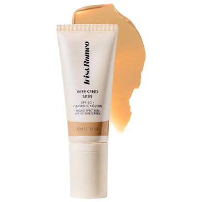 Iris&Romeo | Weekend Skin SPF 50 Natural Glow Tinted Sunscreen with Vitamin C + Niacinamide