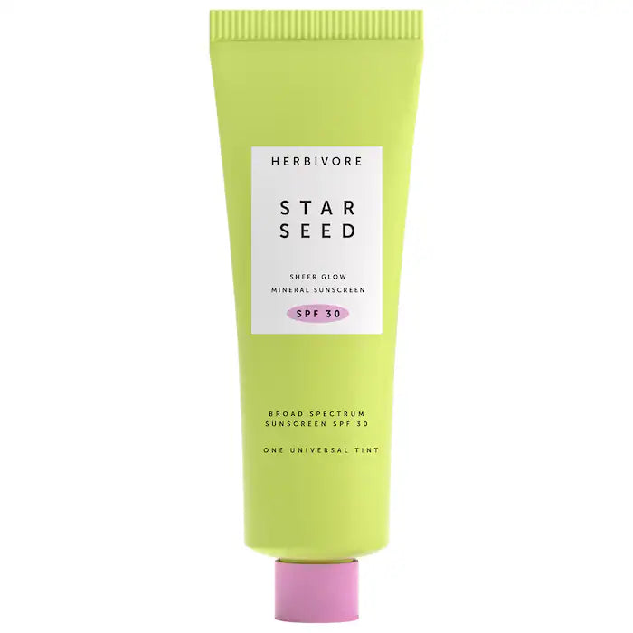 Herbivore | Star Seed Silicone-Free 100% Mineral Facial Sunscreen SPF 30 with Vitamin C +  Prebiotics