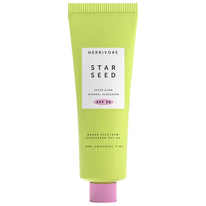 Herbivore | Star Seed Silicone-Free 100% Mineral Facial Sunscreen SPF 30 with Vitamin C +  Prebiotics