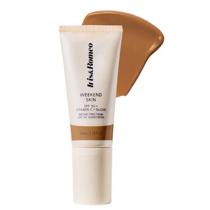 Iris&Romeo | Weekend Skin SPF 50 Natural Glow Tinted Sunscreen with Vitamin C + Niacinamide