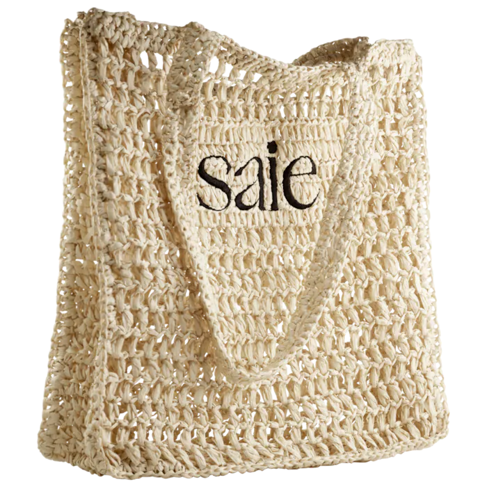 Saie | Raffia Tote Bag