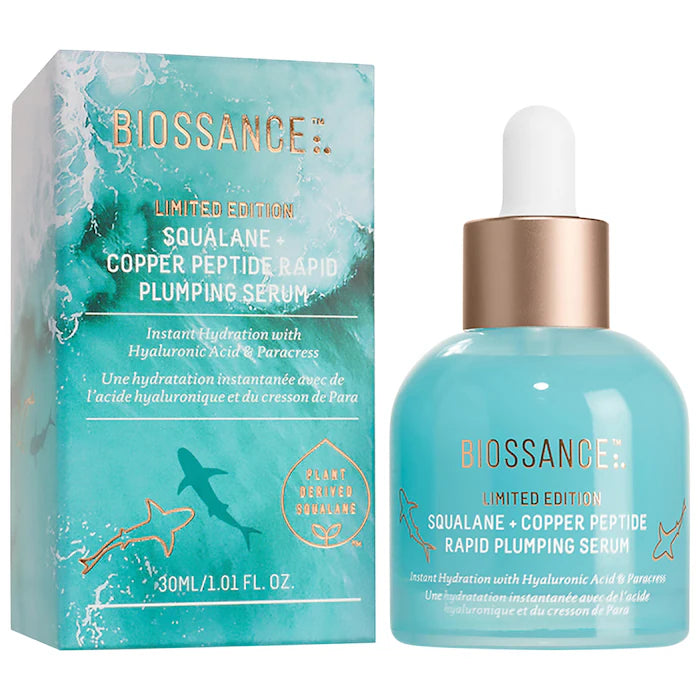 Biossance | Limited Edition Squalane + Hyaluronic Acid Copper Peptide Rapid Plumping Serum