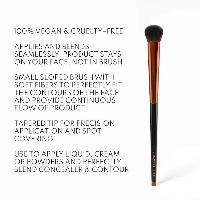 Danessa Myricks | Beauty Yummy Face 3.0 Targeted All Over Face Conceal & Sculpt Brush- For liquid, Creams or Powders