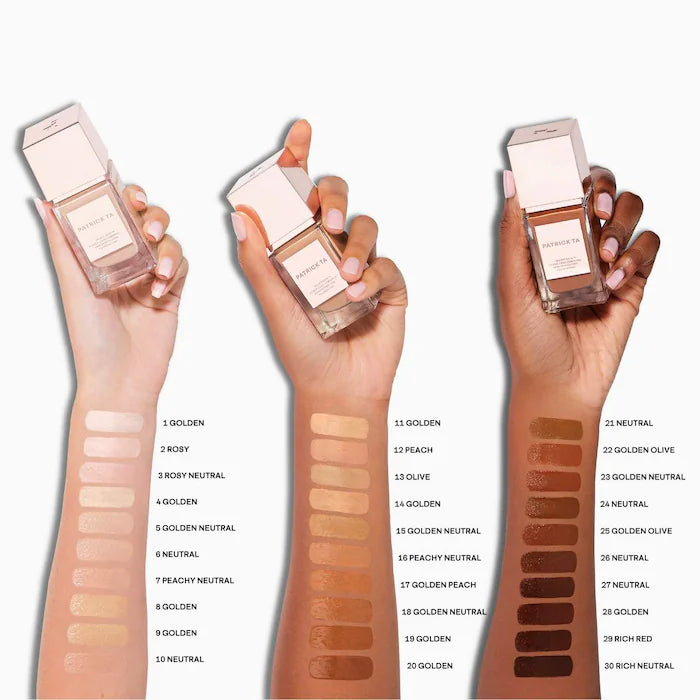 PATRICK TA | Major Skin Hydra-Luxe Luminous Skin Perfecting Foundation For Natural Glow