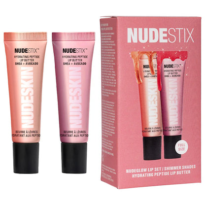 NUDESTIX | Nudeglow Hydrating Peptide Lip Butter Duo Set