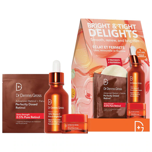 Dr. Dennis Gross Skincare | Bright & Tight Delights Vitamin C and Retinol Set