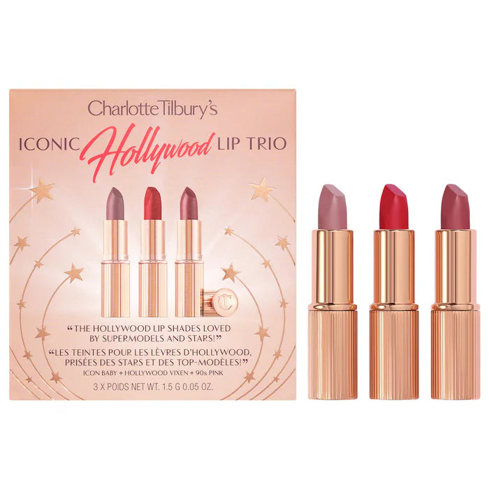 Charlotte Tilbury | Mini Iconic Hollywood Lipstick Trio Set