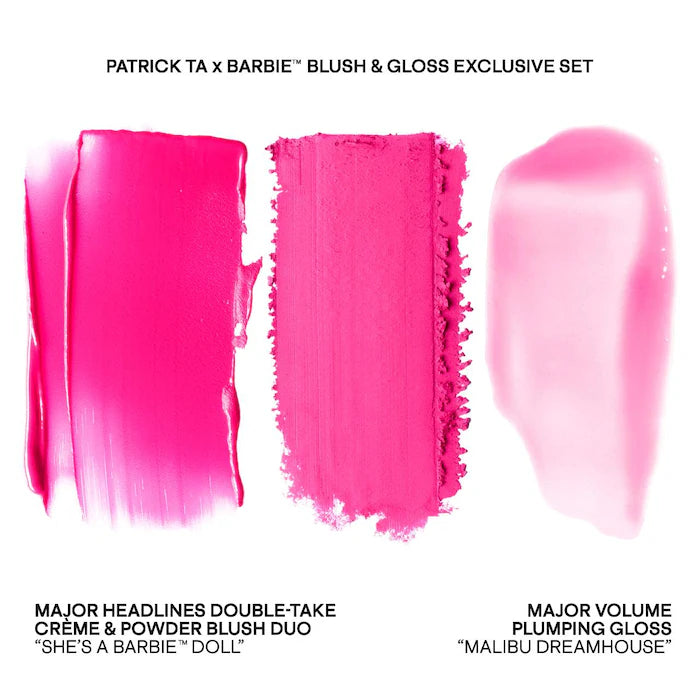 PATRICK TA | Patrick Ta x Barbie™ Blush Duo and Lip Plumper Set - SOBRE PEDIDO