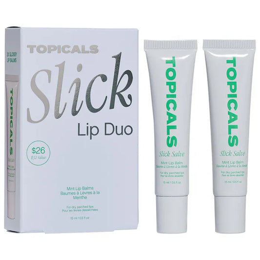 Topicals | Slick Salve Glossy Lip Balm Duo for Dry, Parched Lips