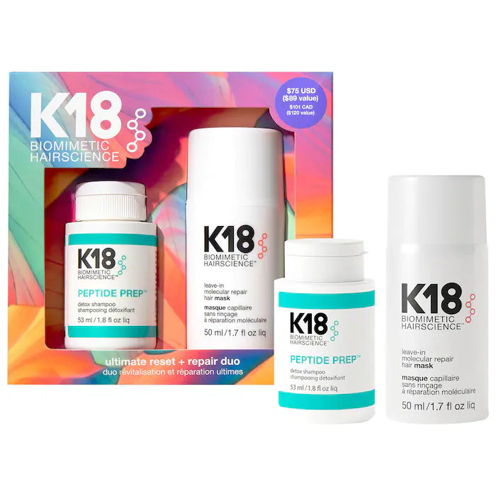 K18 Biomimetic | Hairscience Ultimate Reset + Repair Hair Mask and Shampoo Set