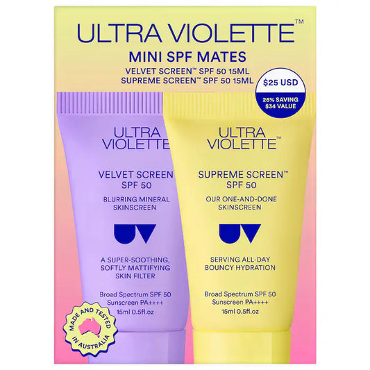 Ultra Violette | Mini SPF Mates SPF 50 Hydrating and Mattifying Sunscreen Duo