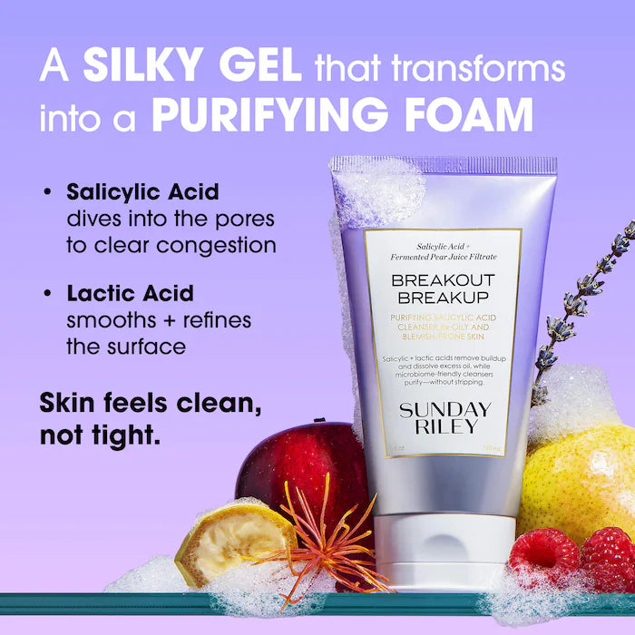 Sunday Riley | Breakout Breakup Salicylic Acid Cleanser for Blemish-Prone Skin