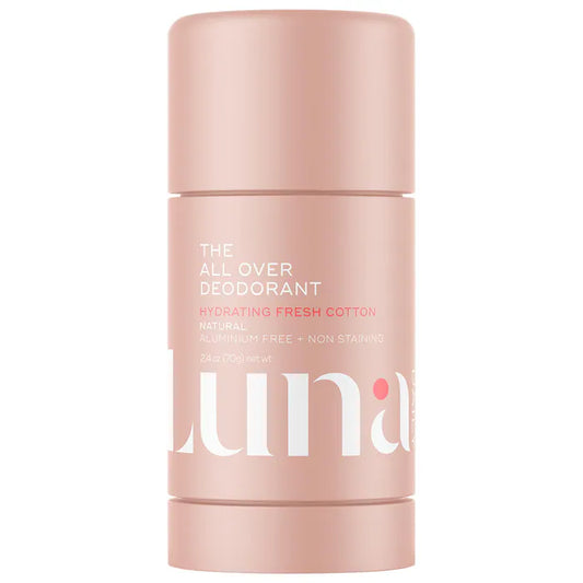 Luna Daily |  The Hydrating All Over Deodorant™- Extra-strength, Natural, Non-Staining, Aluminum Free Body Deodorant Stick