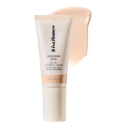 Iris&Romeo | Weekend Skin SPF 50 Natural Glow Tinted Sunscreen with Vitamin C + Niacinamide