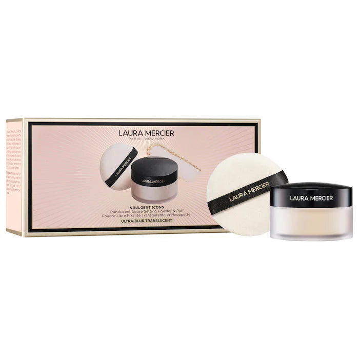 Laura Mercier | Indulgent Icons Ultra-Blur Translucent Loose Setting Powder & Velour Puff Duo Gift Set