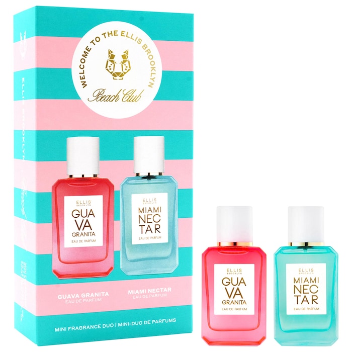 Ellis Brooklyn | BEACH CLUB Fragrance Mini Duo with Pink Pineapple and Guava Perfume Gift  Set