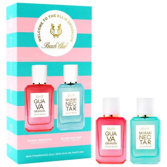 Ellis Brooklyn | BEACH CLUB Fragrance Mini Duo with Pink Pineapple and Guava Perfume Gift  Set