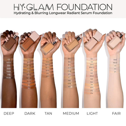 NATASHA DENONA | Hy-Glam Foundation Hydrating & Blurring Luminous Longwear Serum Foundation