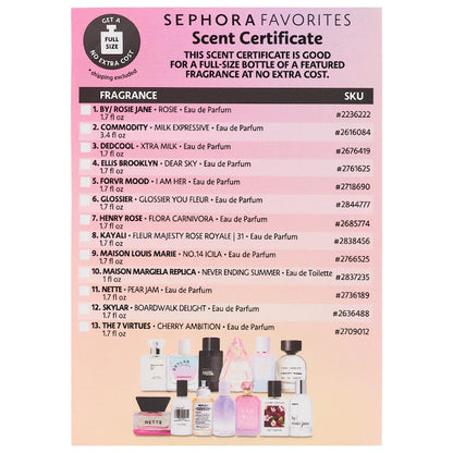 Sephora Favorites |  Next Big Thing Perfume Sampler Set w/ Redeemable Voucher